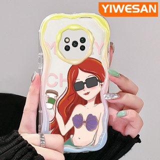 เคสโทรศัพท์มือถือ ซิลิโคนนิ่ม ใส กันกระแทก ลายการ์ตูนนางเงือก สําหรับ Xiaomi Poco X3 NFC Poco X3 Pro Poco X3 GT Poco X4 NFC X4 GT M3 F4