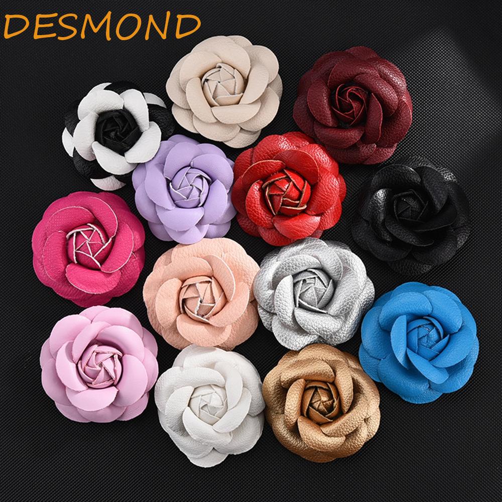 Desmond Camellia เข็มกลัดผ้า รูปดอกคามิเลีย แฮนด์เมด สําหรับผู้หญิง