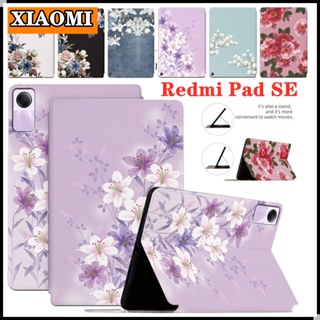 เคสโทรศัพท์มือถือหนัง PU แบบฝาพับ บาง กันกระแทก พร้อมช่องใส่บัตร สําหรับ Xiaomi Redmi Pad SE 11 นิ้ว 2023