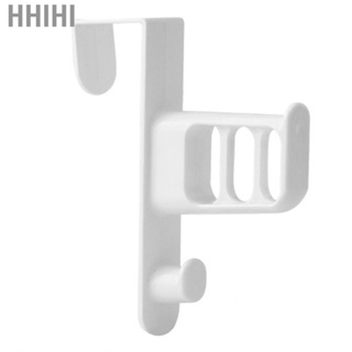Hhihi Door Rear Hook  Snap On Design Space Saving Multifunctional Traceless Hanging Rack Nail Free 3 Holes ABS for Bedroom