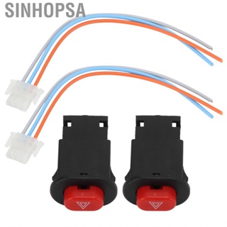 Sinhopsa Hazard Light Switch Button Long Durability Warning Easy Connection for Motorbike Scooter