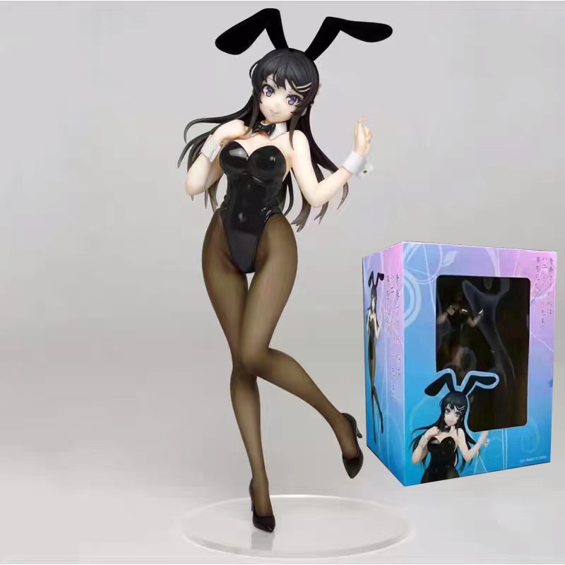 20cm Anime Rascal Does Not Dream of Bunny Girl Senpai Sexy Figure Toy Senpai Sakurajima Mai Chair Se