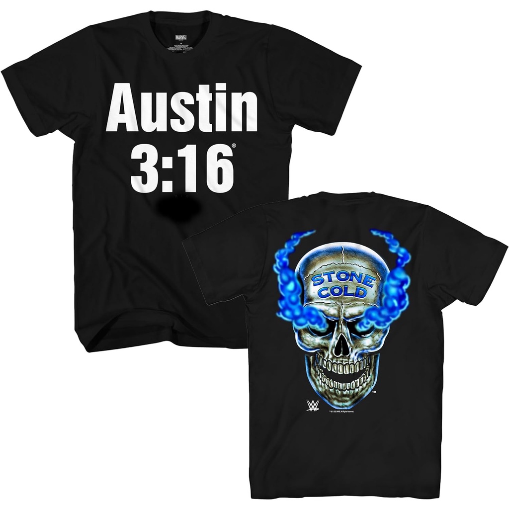 เสื้อยืดผ้าฝ้ายผู้ชาย WWE Stone Cold Steve Austin 3:16 อะไร?!? เสื้อยืดผู้ใหญ่ 4XL , 5XL , 6XL