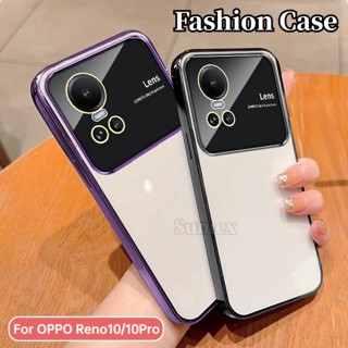 เคสโทรศัพท์มือถือแบบนิ่ม ใส กันกระแทก กันรอยกล้อง แฟชั่น สําหรับ OPPO Reno10 Reno 10 Pro 5G hp OPO Reno10Pro Rino 10Pro 2023