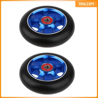 [tenlzsp9] ล้อสกูตเตอร์ พร้อมตลับลูกปืน และบูชชิ่ง 100 มม. 3.9 นิ้ว 2 ชิ้น