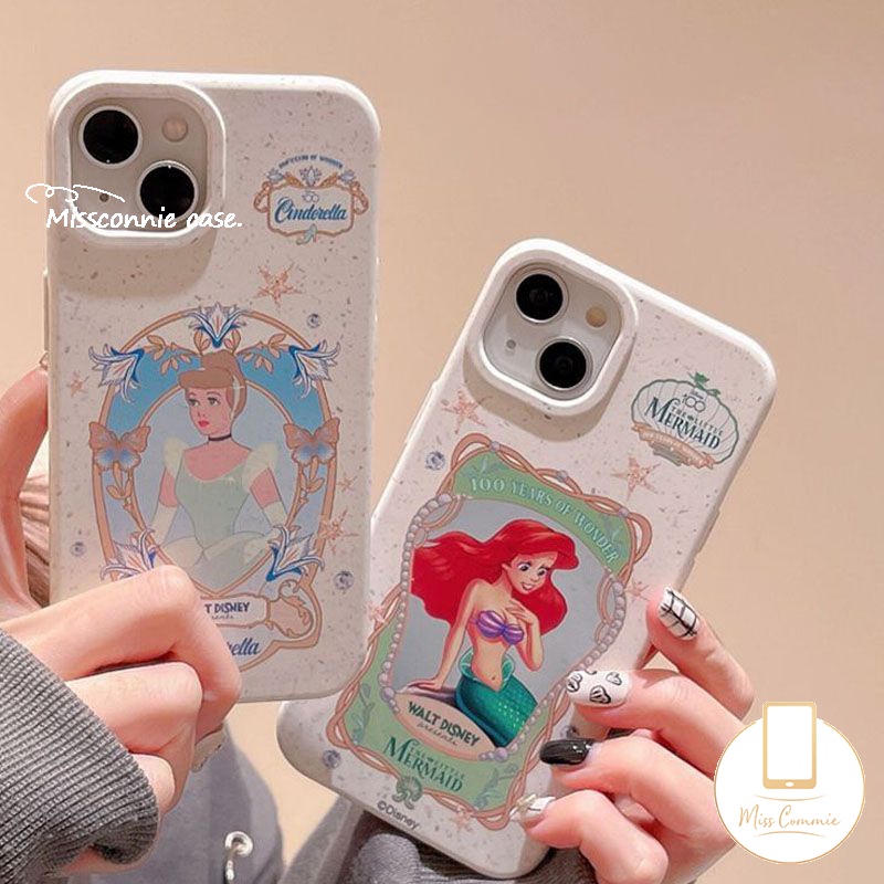 เคสโทรศัพท์มือถือ ลายการ์ตูนเจ้าหญิงดิสนีย์ นางเงือก อลิซน่ารัก ย่อยสลายได้ เป็นมิตรกับสิ่งแวดล้อม สําหรับ IPhone 7Plus 11 13 14 15 12 Pro MAX XR 15 7 6 8 6S Plus X XS MAX SE 2020