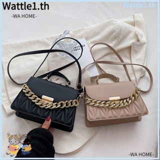 Wttle กระเป๋าสะพายไหล่ กระเป๋าถือ สะพายข้าง หนัง PU สีพื้น เข้ากับทุกการแต่งกาย แฟชั่นสําหรับสตรี