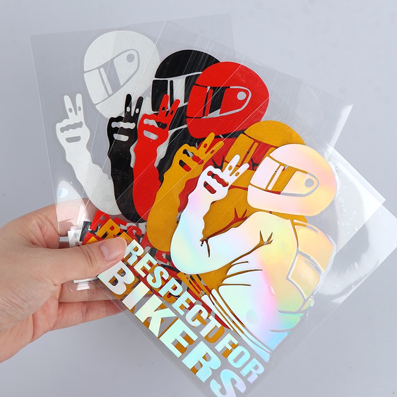 1pc 15x11CM Respect Biker Sticker For On Car Motorcycle Vinyl 3D Stickers Motorcycle Vinyl 3D Sticke