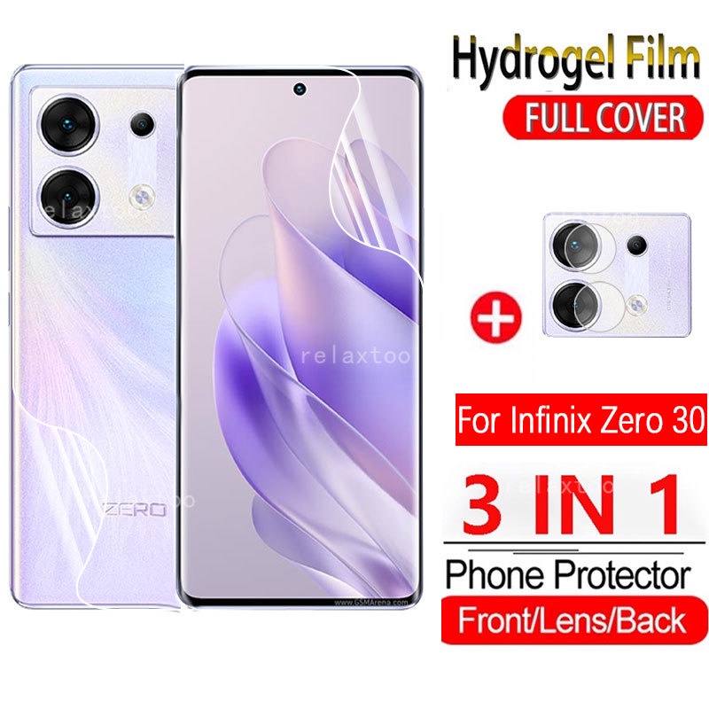 3in1 ฟิล์มไฮโดรเจล ป้องกันเลนส์กล้อง ด้านหน้า และหลัง สําหรับ Infinix Zero 30 Zero30 InfinixZero 4G 