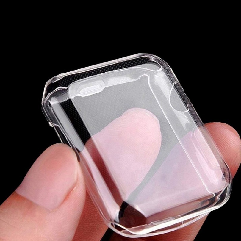 เคสซิลิโคนนิ่ม แบบใส ป้องกันหน้าจอ สําหรับ Apple Watch case 45 มม. 41 มม. 44 มม. 40 มม. 42 มม. 38 มม