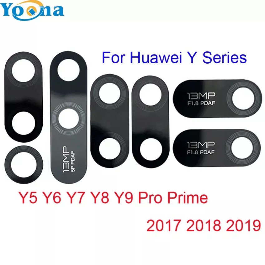 เปลี่ยนเลนส์กล้องด้านหลังสําหรับ Huawei Y5 Y6 Y7 Y9 Pro Prime 2017 2018 2019