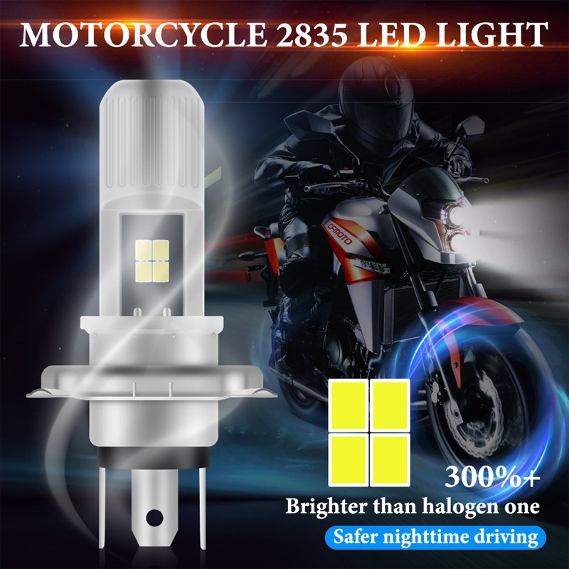 1x P15D H6M LED H4 มอเตอร์ led ไฟหน้ารถจักรยานยนต์สกู๊ตเตอร์มอเตอร์ไซด์ Hi/ต่ํา 2835smd 3W CanbusFog
