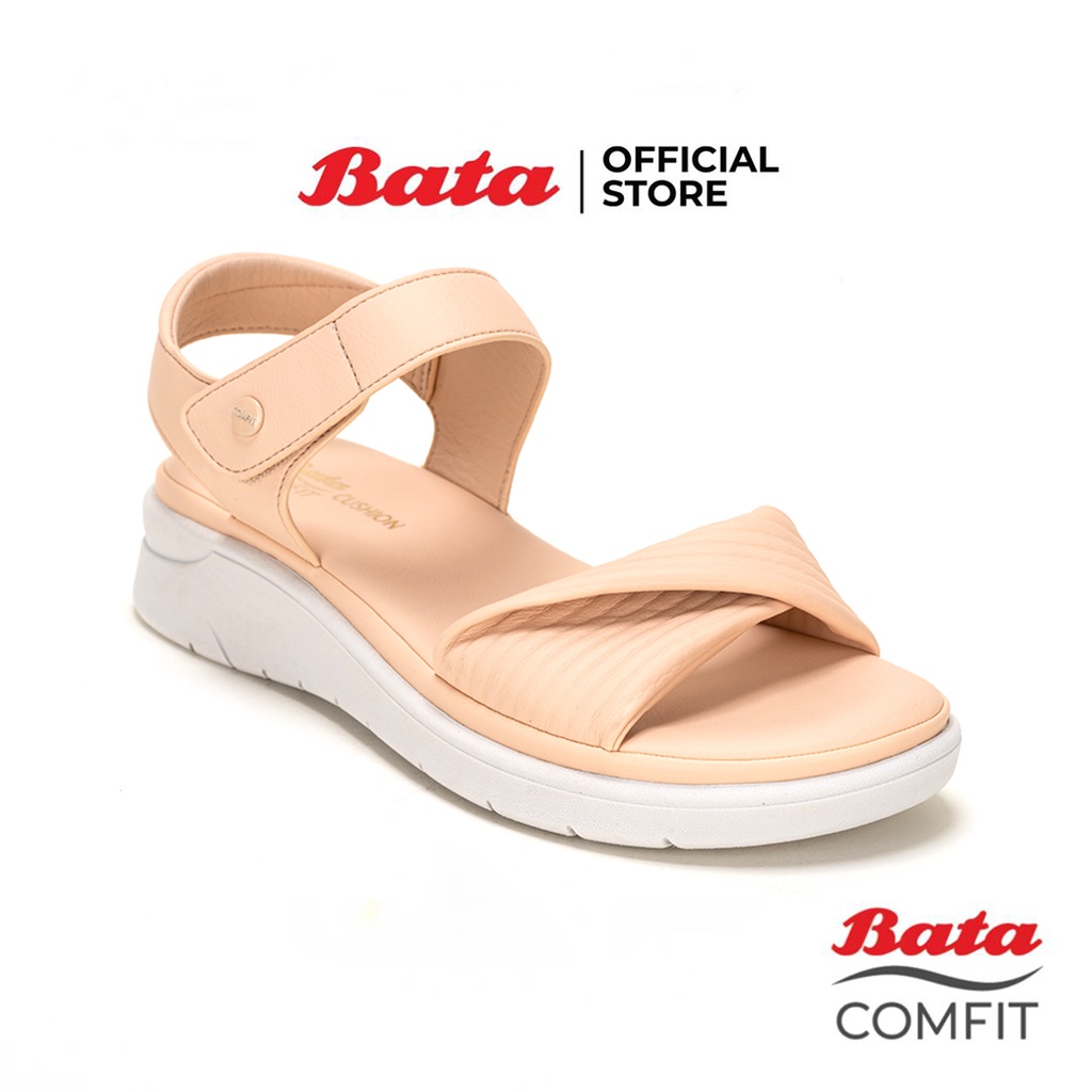 Bata บาจา Comfit CHIC N’COMFY COLLECTION รองเท้าเพื่อสุขภาพ แบบรัดส้น สวมใส่ง่ายน้ำหนักเบา รองรับน้ำหนักเท้าได้ดี รุ่น REBOOST สีพีช รหัส 6015011