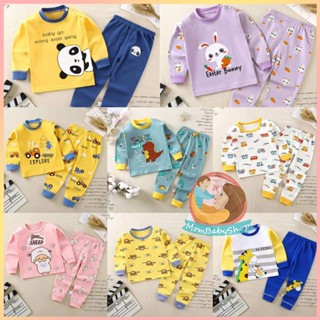 พร้อมส่ง ชุดนอนสำหรับเด็กรุ่นฤดูใบไม้ผลิและฤดูใบไม้ร่วง