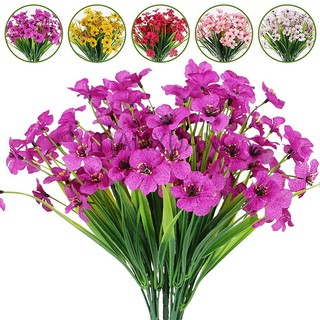 Violets ดอกไม้ประดิษฐ์ หญ้าฤดูใบไม้ผลิ ดอกไม้ หญ้าน้ํา สําหรับตกแต่งบ้าน สวน กลางแจ้ง