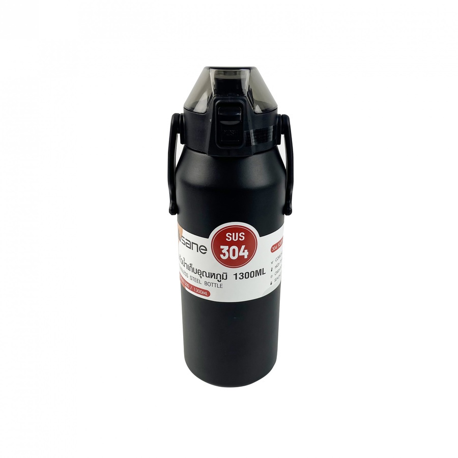 LOCAL789-SANE แก้วน้ำเก็บอุณหภูมิ 1300ML YORI-BL1300 สีดำ ร้านอยู่ในไทย