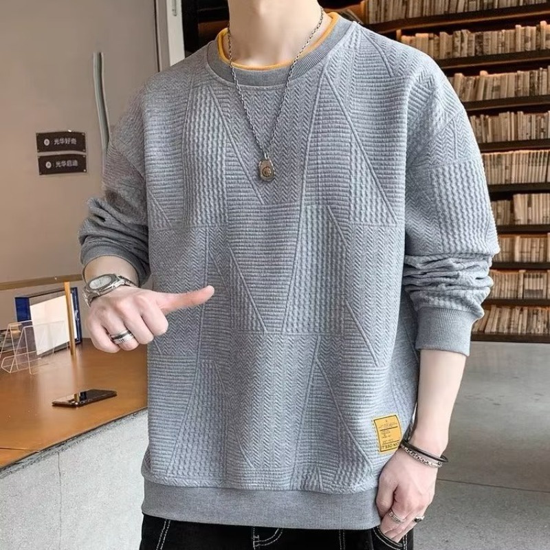 เสื้อกันหนาวแขนยาว ขนาดใหญ่ แฟชั่นฤดูใบไม้ผลิ และฤดูใบไม้ร่วง สําหรับผู้ชาย ไซซ์ M - 5xl 2023