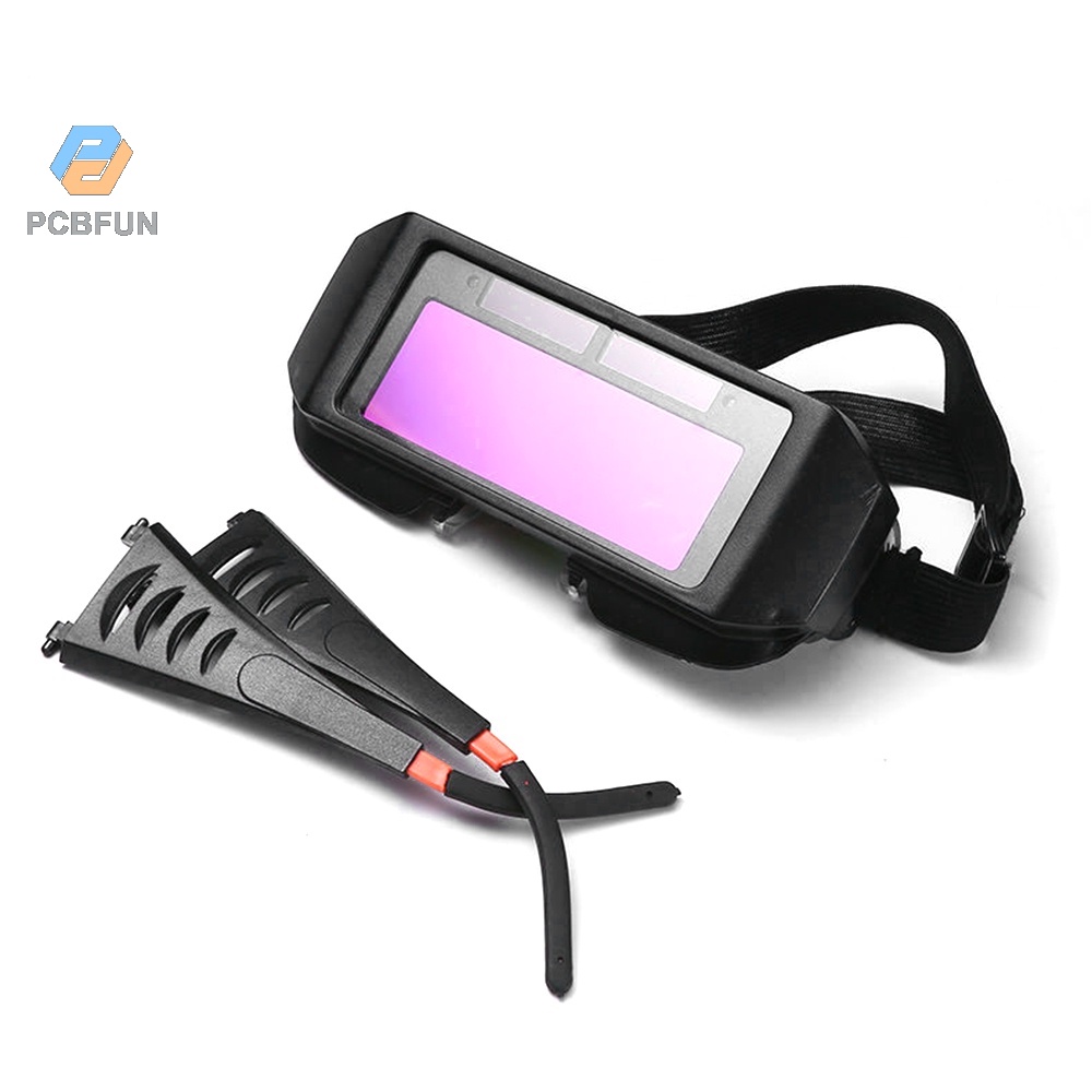 Pcbfun แว่นตาเชื่อมหรี่แสงอัตโนมัติ ป้องกันแสงสะท้อน แบบพิเศษ