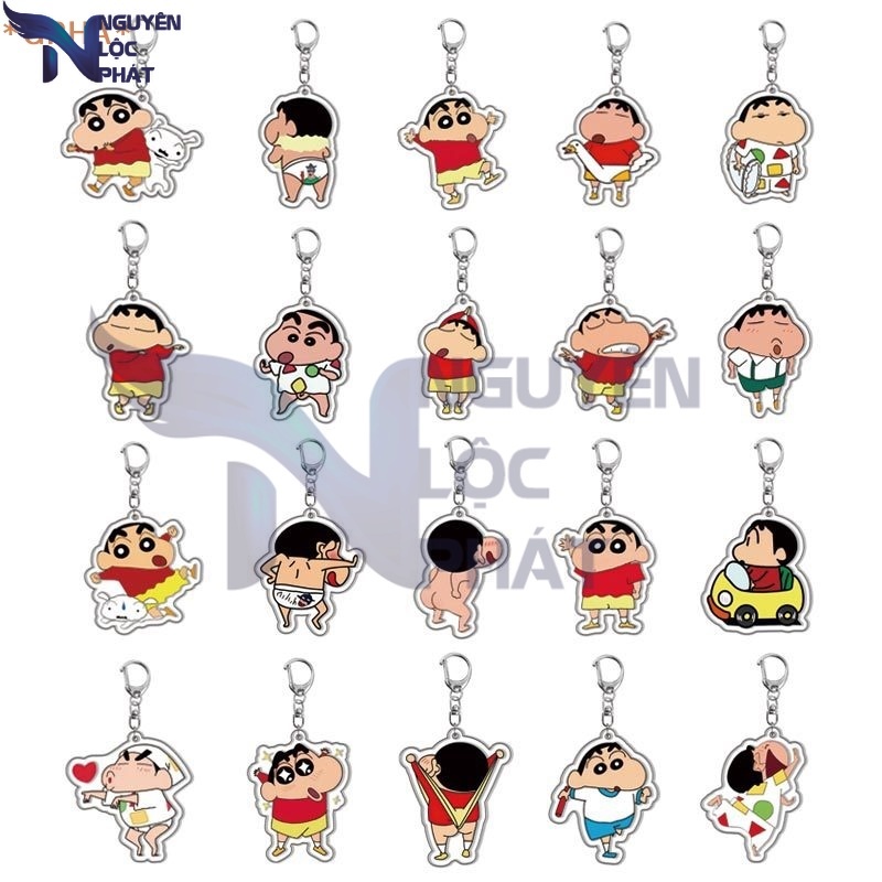 Gpha> kawaii anime crayon Sinพวงกุญแจอะคริลิคอุปกรณ์ตกแต่งKey Chainของเล่นเด็กใหม่Nlp shop