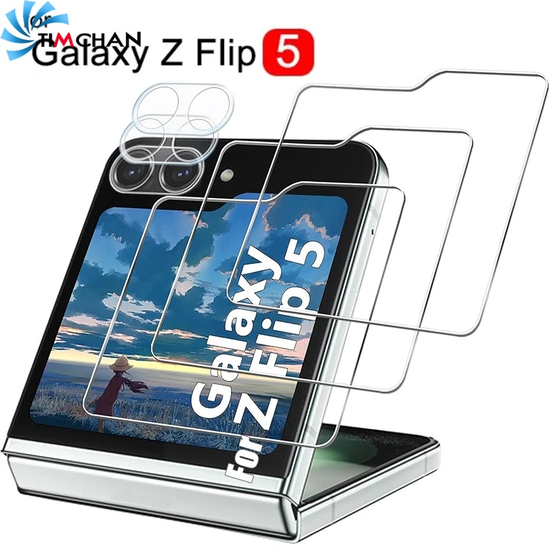 ฟิล์มกระจกนิรภัยกันรอยนิ้วมือ / ฟิล์มไฮโดรเจล ป้องกันรอยขีดข่วน กันน้ํามัน / ฟิล์มกันรอยหน้าจอ สําหรับ Samsung Galaxy Z Flip 5 / ฟิล์มนิ่มพิเศษ สําหรับหน้าจอพับได้