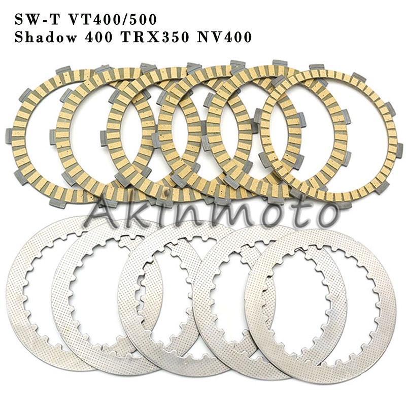 แผ่นคลัทช์เหล็ก 400 สําหรับรถจักรยานยนต์ Honda Shadow 400 TRX350 NV400 SW-T VT400 VT500