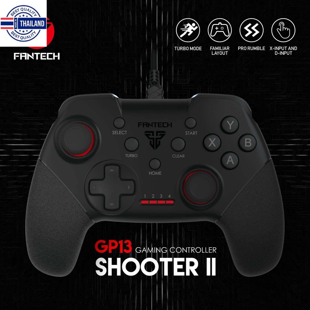จอยเกมส์ FANTECH GP13 SHOOTER II จอยคอม Gaming Controller Joystick ระ X-input For PC PS3 ประกันศูนย์ 2 year