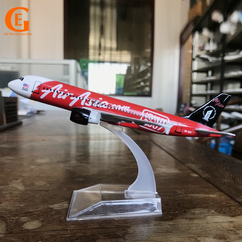 Air Asia A320 เครื่องบินรุ่นโลหะ Diecast Airbus 320 เครื่องบินการบินของเล่น 2007 รุ่นพิเศษ