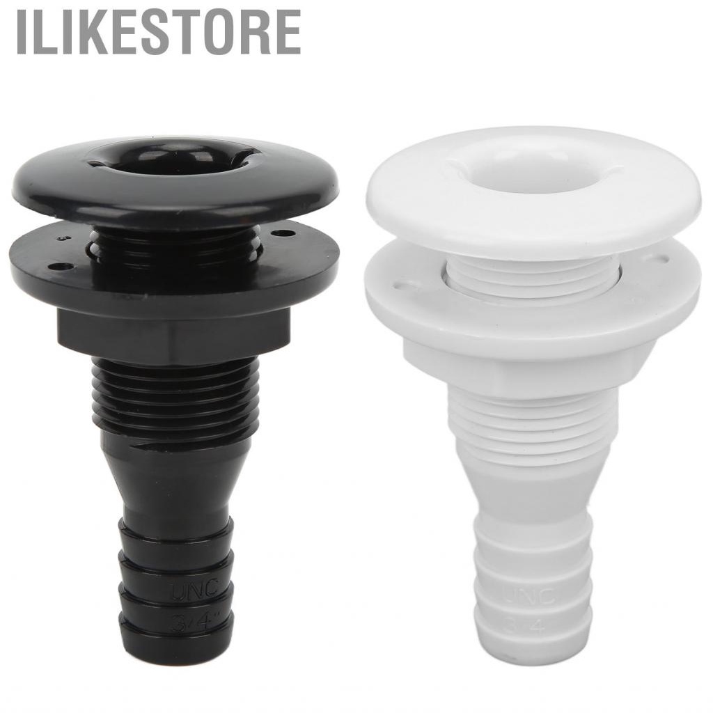 Ilikestore Marine เรือพลาสติก Thru Hull FITTING Connector สำหรับ 5/8 3/4 1 1-1/4 1-1/2 2 นิ้วท่อท่อระบายน้ำปั๊มน้ำท้องเรือประปา