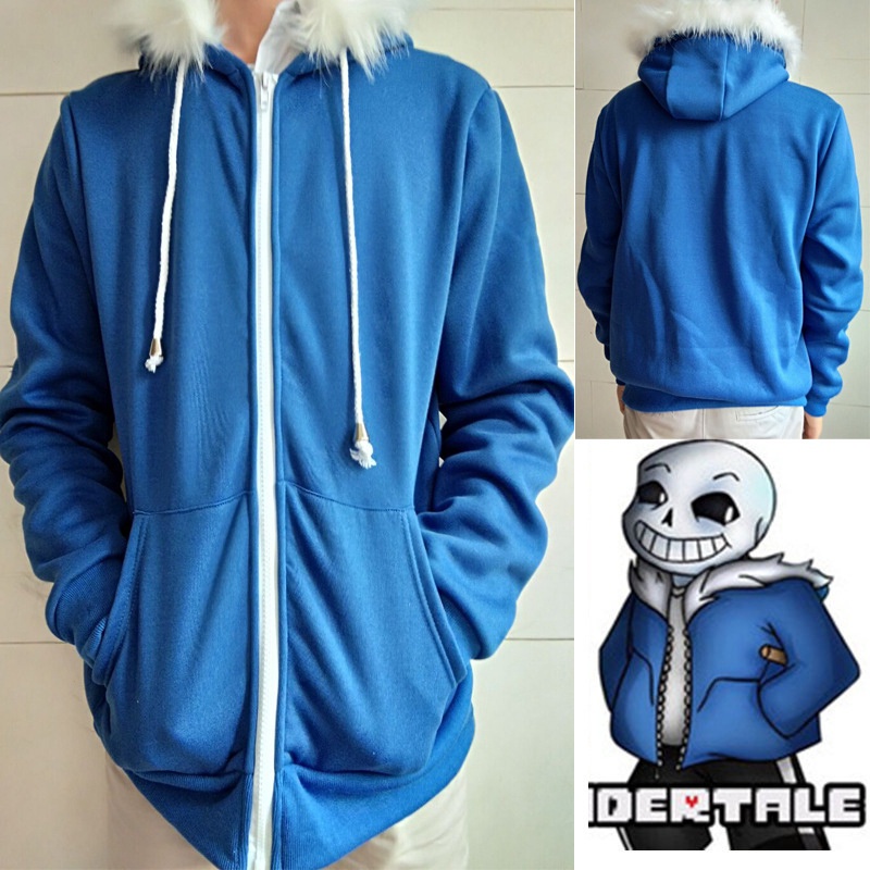 (พร้อมส่ง) อะนิเมะสีน้ำเงิน Undertale Sans hooded sweatshirt/jacket