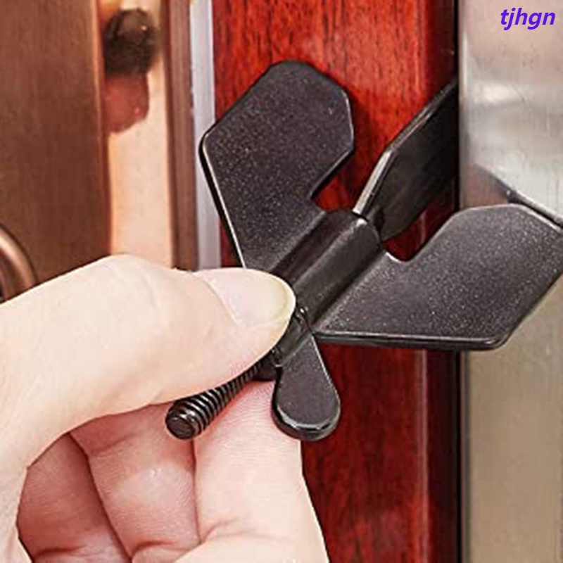 Anti-theft Stop Girl Living Alone Portable Wolf Guard Travel Home Door Stopp Lock [LO]