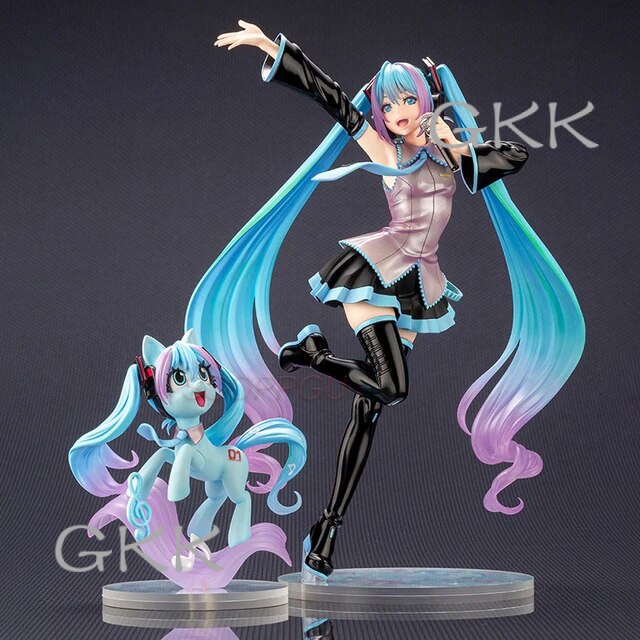 GKK Kotobukiya รูป Hatsune Miku Vocaloid My Little Pony: มิตรภาพเป็น Magic Fluttershy PVC ตุ๊กตาขยับ