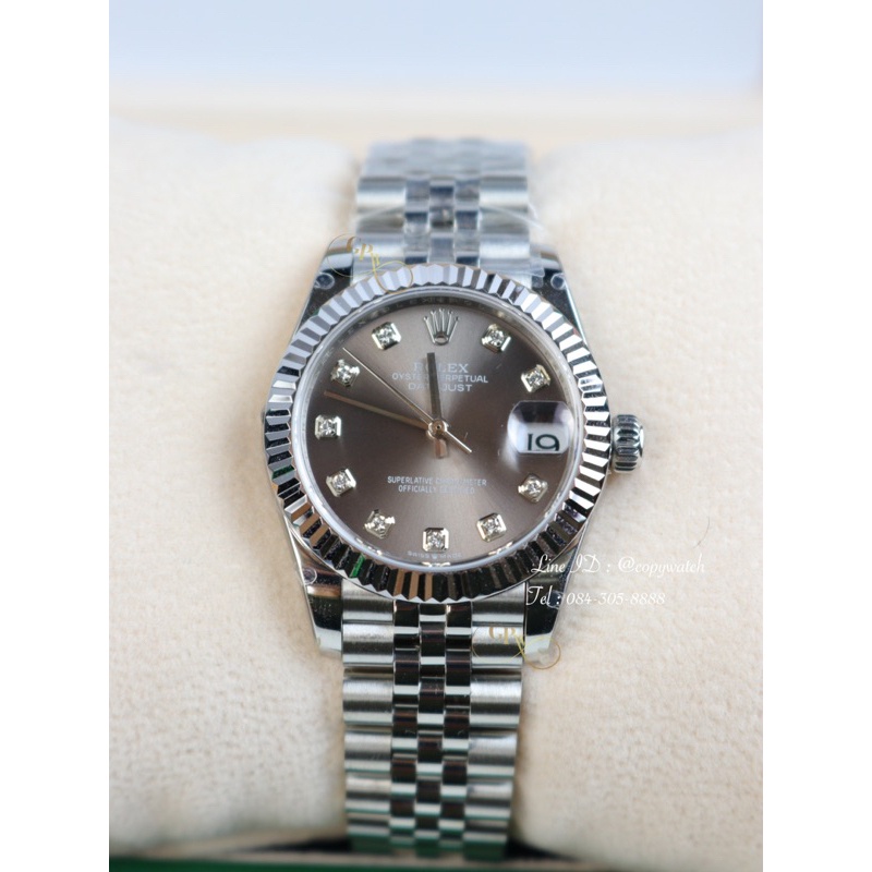 Flash Sale Rolex Datejust 31 mm. Steel dark grey diamond number automatic swiss movement