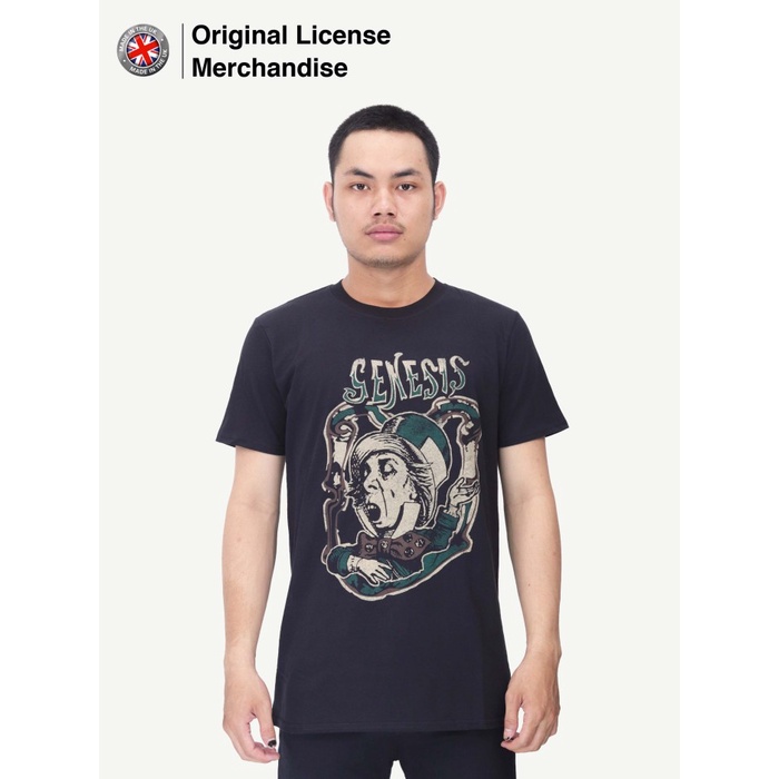 KATUN ล่าสุดนําเข้าผ้าฝ้ายผู้ชายและผู้หญิงเสื้อยืดแขนสั้น Rock Music Band GENESIS Original Mad Hatte