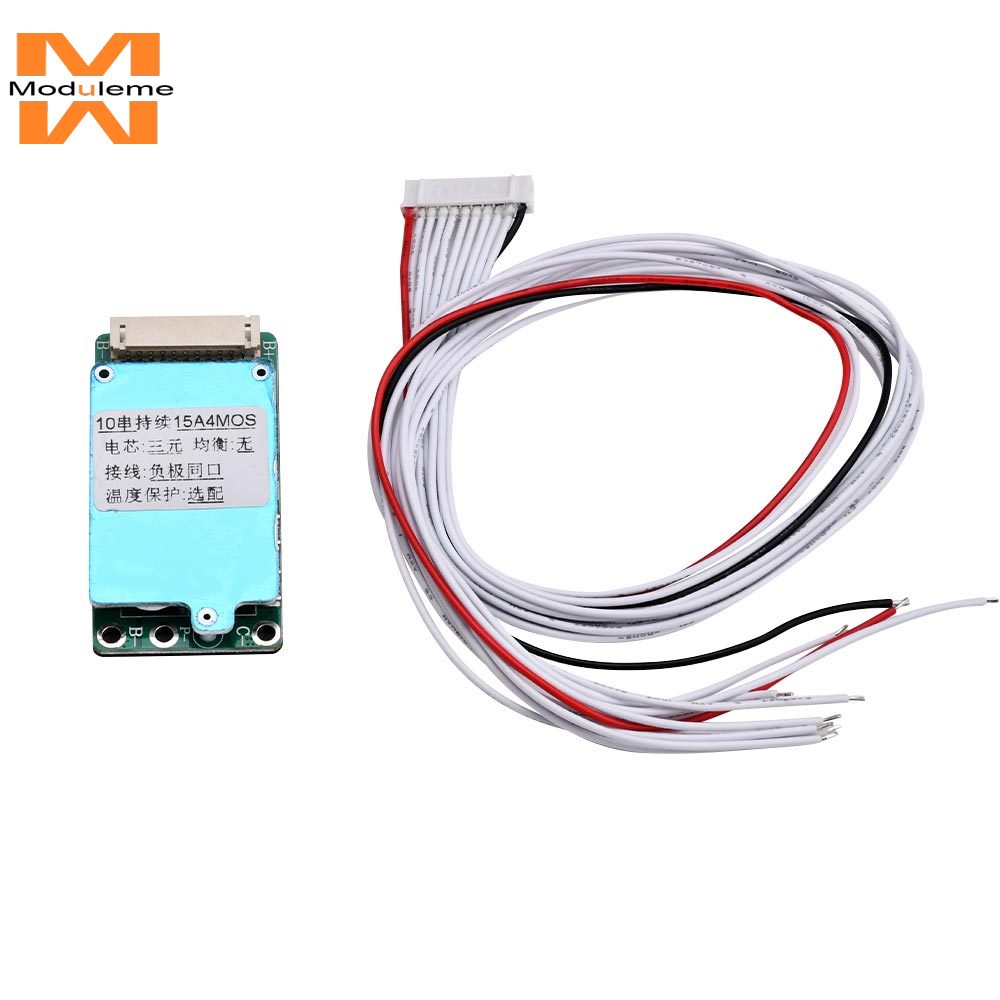 บอร์ดป้องกันแบตเตอรี่ 10S 36V 15A Li-ion Cell 18650 BMS PCB พร้อมฟังก์ชั่นสมดุล 36V สําหรับแบตเตอรี่