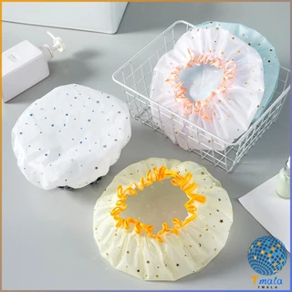 Tmala หมวกคลุมผมอาบน้ํา แบบหนาพิเศษ กันน้ํา สองชั้น ลายน่ารัก Shower cap