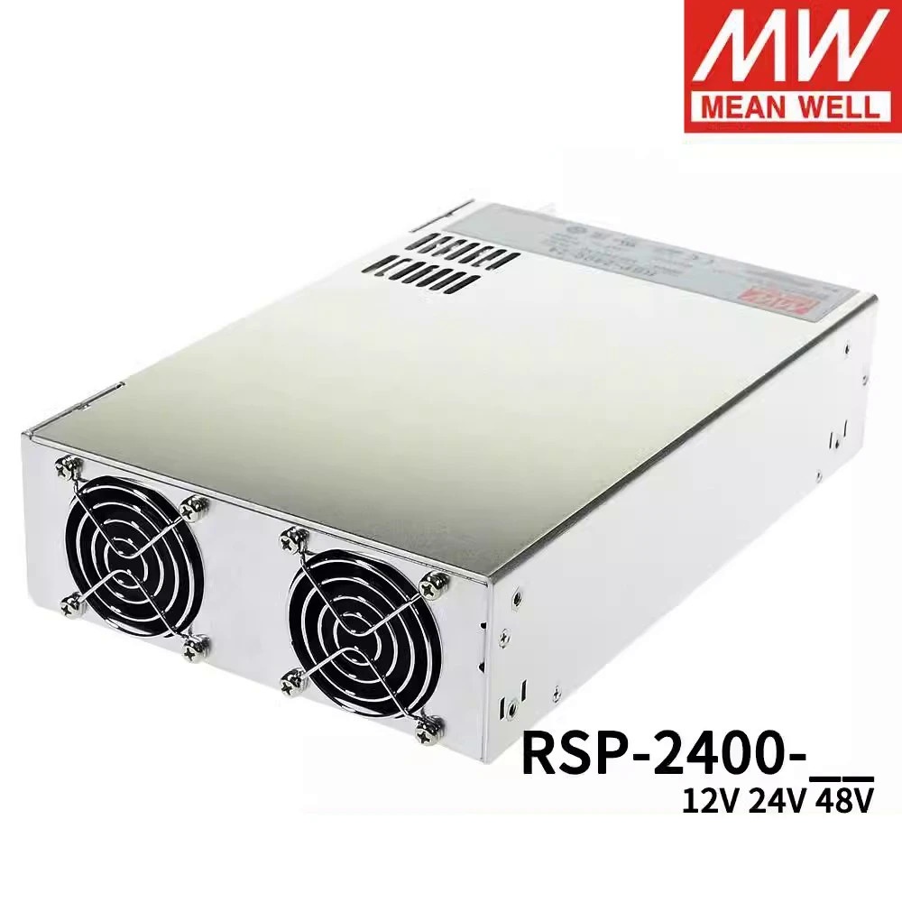 ไต้หวัน MEAN WELL RSP-2400-12 RSP-2400-24 RSP-2400-48 2400W PFC AC DC แหล่งจ่ายไฟเอาต์พุตเดียว Switching Power Supply**-&