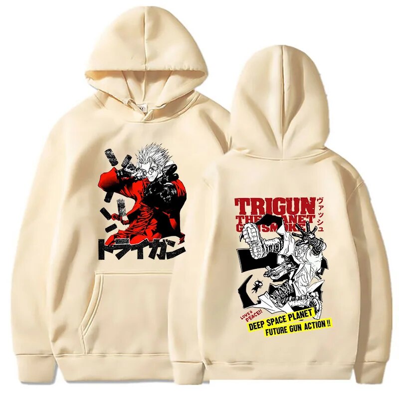 มังงะกีฬาอะนิเมะ Trigun Stampede เสื้อกันหนาวผู้ชายมังงะ Hoodie Trigun เสื้อผ้า Hoodies