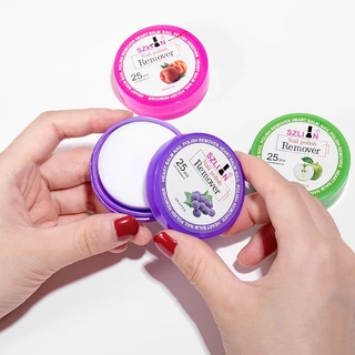 น้ำยาล้างสีทาเล็บ ยาล้างสีทาเล็บ แบบตลับ 25แผ่น คละกลิ่น