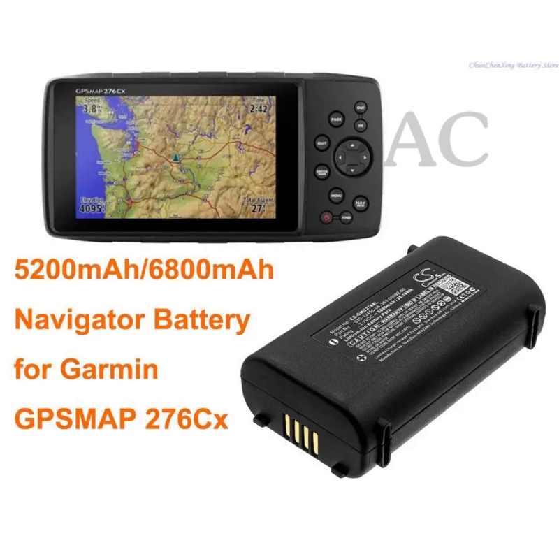 AC Cameron Sino 5200mAh/6800mAh GPS, Navigator Battery for Garmin GPSMAP 276Cx