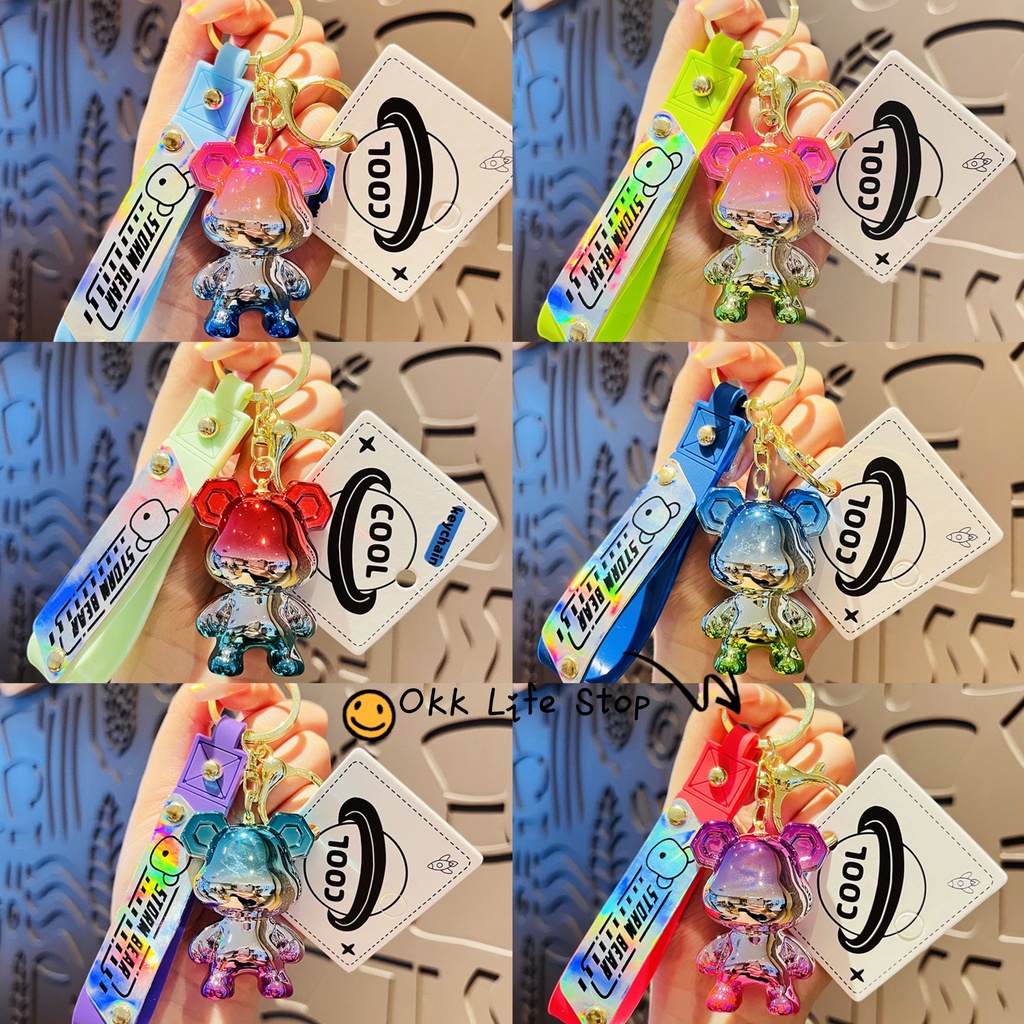 OKK Life Stop(A2501)*พร้อมส่งในไทย*พวงกุญแจน้องหมีเงา พวงกุญแจสีพาสเทลน่ารัก ห้อยกระเป๋า ห้อยกุญแจ มีหลายแบบให้เลือกเลย