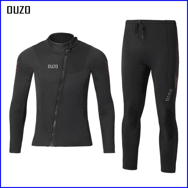 พร้อมส่ง OUZO แผ่นรองเข่า หนังเปลือย 3 มม. มีซิปด้านหน้า ทนทาน เหมาะกับการดําน้ํา เล่นเซิร์ฟ กลางแจ้ง สําหรับผู้ชาย ผู้หญิง