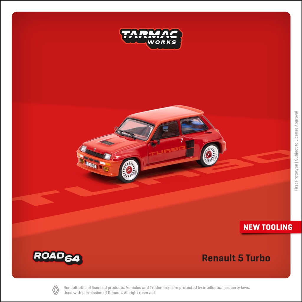Tarmac Works 1/64 ROAD64 Renault 5 Turbo Red T64R-TL060-RED