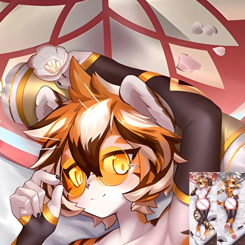 Dakimakura อะนิเมะ Furry Orcus Waai Fu (Arknights) ปลอกหมอนพิมพ์สองด้าน DIY ที่กําหนดเองกอดหมอน Body