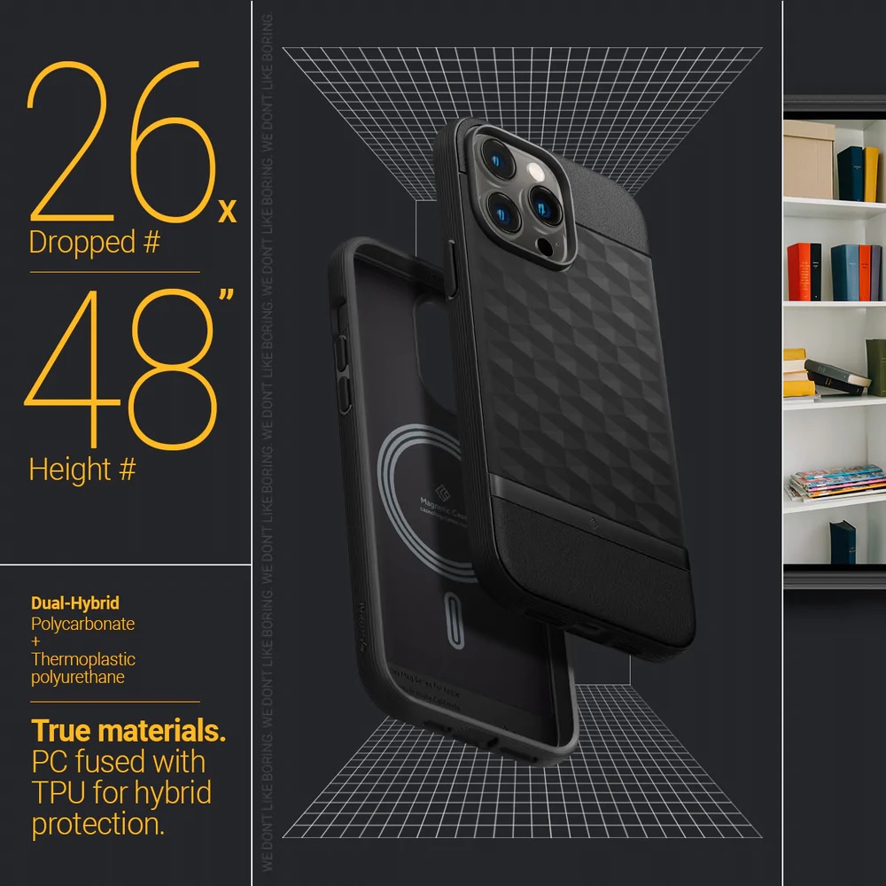 Spg Caseology ใช้งานร่วมกับสําหรับ iPhone 15 14 13 12 Pro Max / iPhone13 / iPhone12 iPhone14 iPhone15 plus กรณี Ultra Hybrid MagFit ปลอกกันกระแทกกลับกรณี Cove