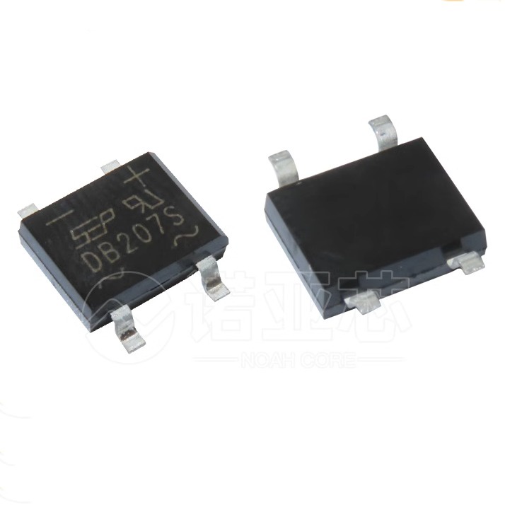 ใหม่ วงจรเรียงกระแสเต็มคลื่นแบบบริดจ์ สะพานซิลิคอน DB207S SOP4 2A 1000V