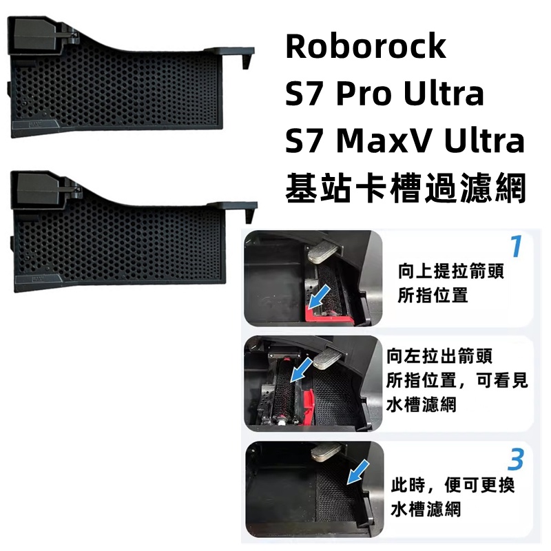 Roborock S7 Pro Ultra, S7 MaxV Ultra Sweeping Robot Sink Filter Mesh, Base Station Card Slot Filter 