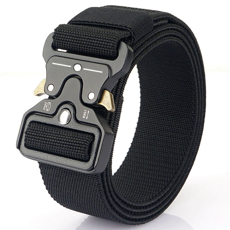 Tactical Belt Magnetic Buckle Quick Release Elastic Belt Casual Nylon Tooling Training Belt Men Trou