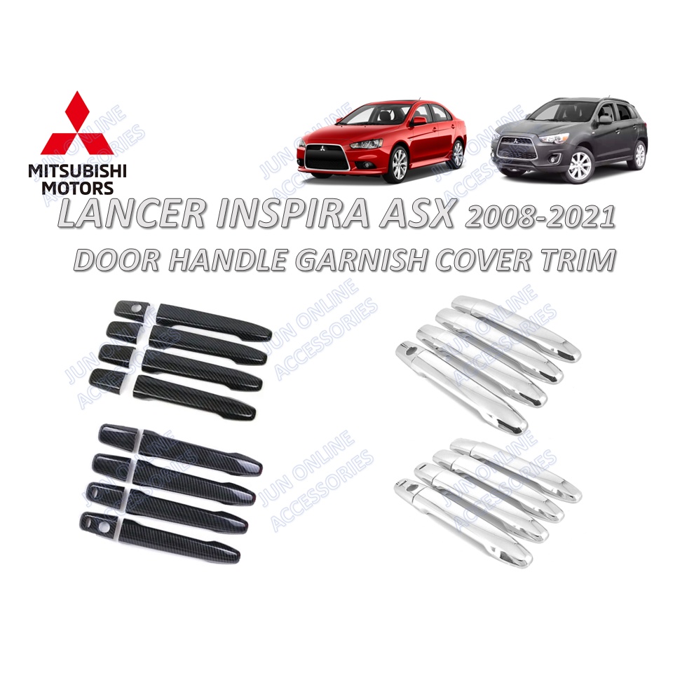 Proton inspira Mitsubishi ASX Lancer Chrome Carbon ครอบมือจับประตูการ์นิช