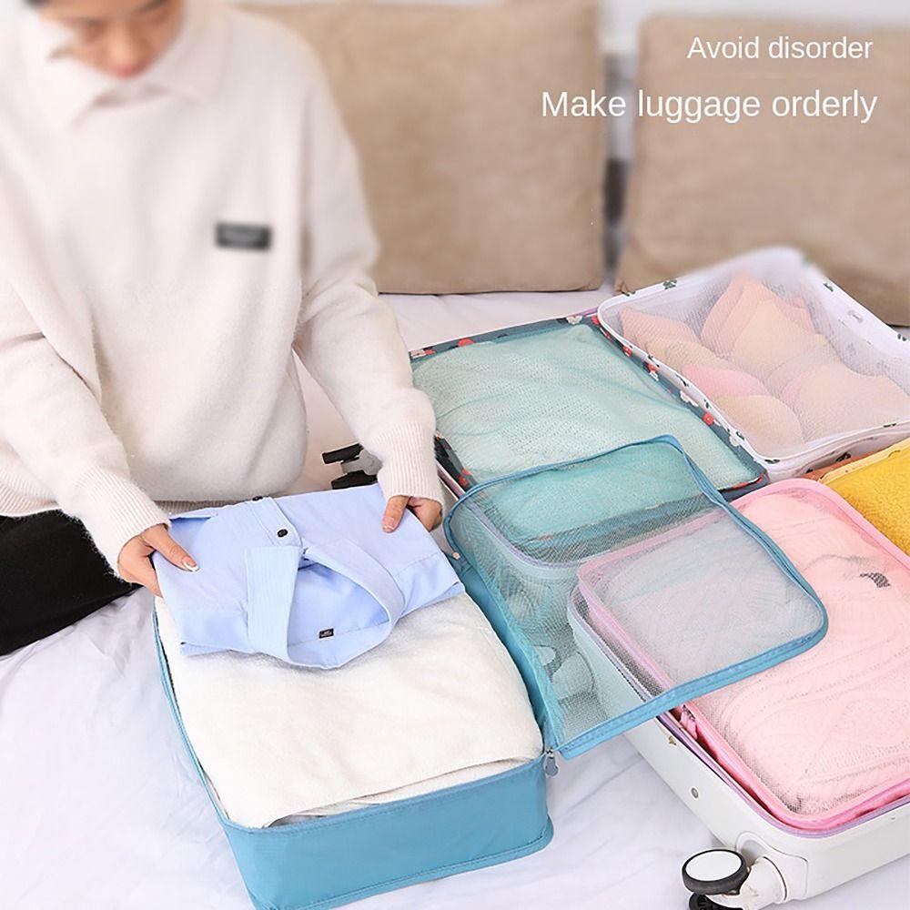 Yunhi กระเป๋าเก็บของสําหรับเดินทาง, รองเท้าบรรจุเสื้อผ้า Tidy Organizer เสื้อผ้าด้านในการเรียงลําดับ, ที่เก็บเสื้อผ้าตาข่ายพับได้กลางแจ้ง