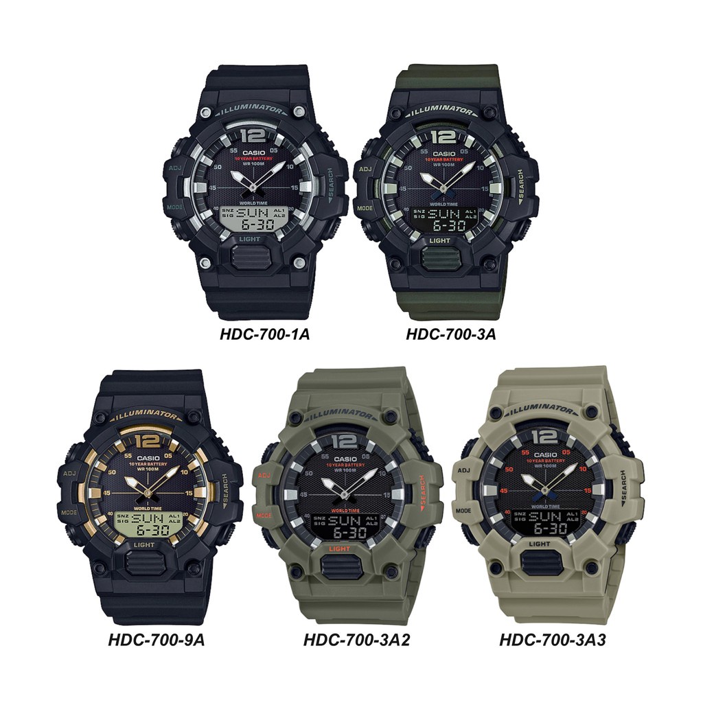Casio Analog-Digital Watch (HDC-700 Series)